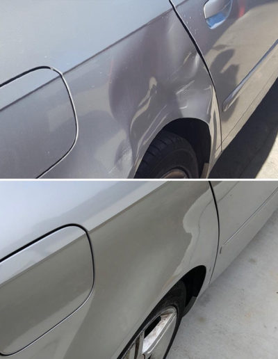 Before and After Dented Car